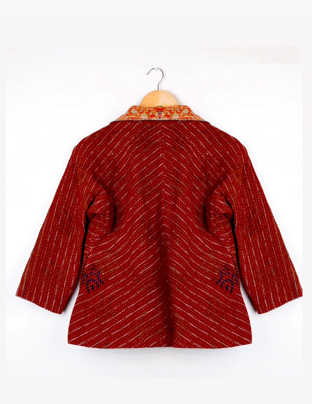 Old Kantha Jacekts | Orange - Image 2